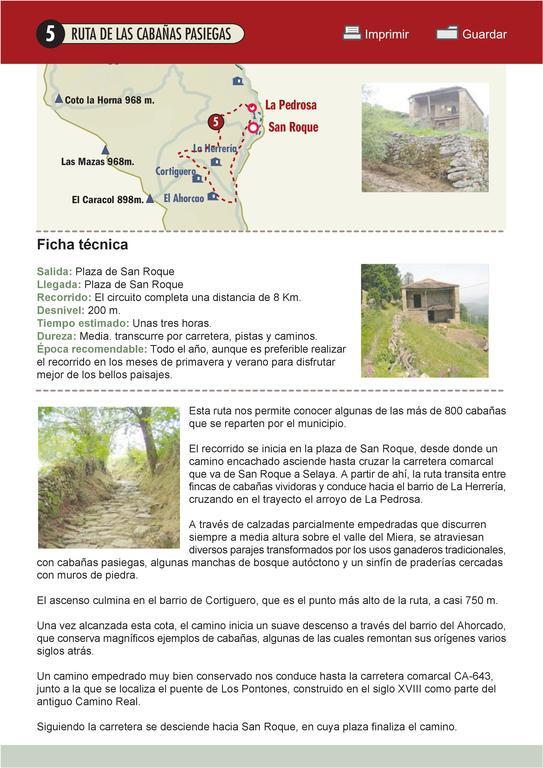 Posada La Vieja Escuela San Roque de Ríomiera Exteriér fotografie